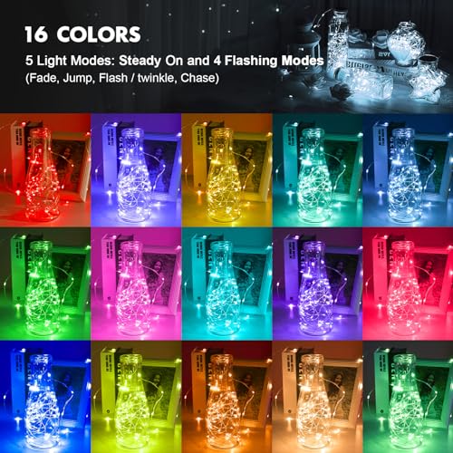 2Pack Battery Fairy Lights, Total 78Ft 240LED, Battery Operated Fairy Lights with Remote and Timer, RGB Color Changing String Lights/Twinkle Lights for Bedroom Indoor Christmas Decoration - style: Battery Operated_2Pack