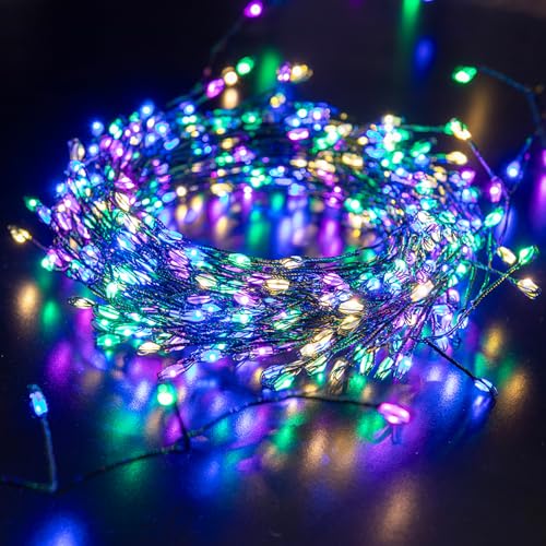 33FT 300Leds Firecracker Fairy Lights,Green Wire,Multicolor - color: Multicolor, size: 33FT 300Leds