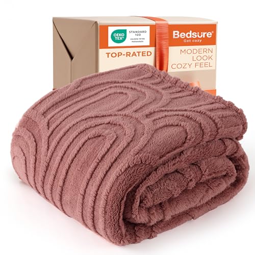 Bedsure GentleSoft Pink Throw Blanket for Women - Super Soft & Cozy, Fleece Blankets for Girls, Ideal for Couch & Bed, Dusty Rose, 50x70 Inches - color: Dusty Rose, size: Throw XL (50" x 70")