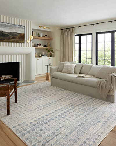 Loloi Kamala Sky/Dove 6'-7" x 9'-6" Area Rug - color: Sky / Dove, size: 6'7" x 9'6" (Rectangular)