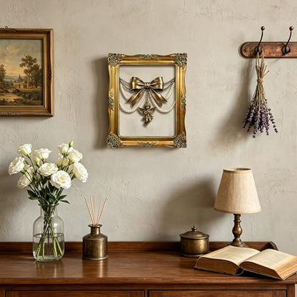 Gold Picture Frame for Canvas Paintings, Gallery Walls, DIY Craft Projects - color: Antique Gold - Straight Edges