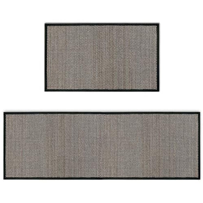 Artoid Mode Non-Skid Kitchen Rugs and Mats Set of 2-17x29 + 17x47 - color: Black, size: 17" x 29" /17" x 47"