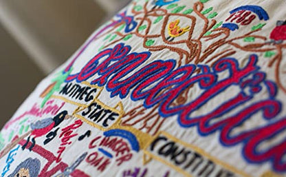 Catstudio Connecticut Hand Embroidered Pillow, Decorative Throw Pillow - color: Connecticut