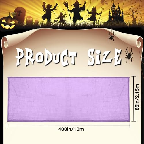 400" x 85" Purple Halloween Creepy Cloth for Indoor Outdoor Decoration - color: Purple