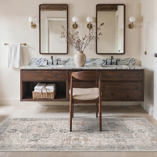 BESBLEE 2'6"x6' Washable Runner Rug Non Slip for Hallway, Light Taupe Brown - color: Light Taupe Brown, size: 2'6" x 6' (Runner)