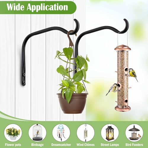 Lifyzoon Outdoor Plant Hangers Brackets, 6 Inch 2-Pack Metal Wall Hanger - size: 6Inch-2Pack