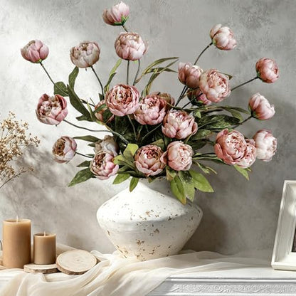 6Pcs Viral Peony Artificial Flowers for Vase - color: Pink, size: 6Pcs