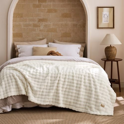 Bedsure Cloud Bubble Full Size Blanket for Bed, Off White, 84"×90" - color: 01 Off White, size: Full (84" X 90")