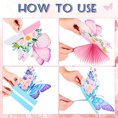 Epakh 10 Pcs Butterfly Birthday Party Butterfly Honeycomb Centerpieces - style: Butterfly