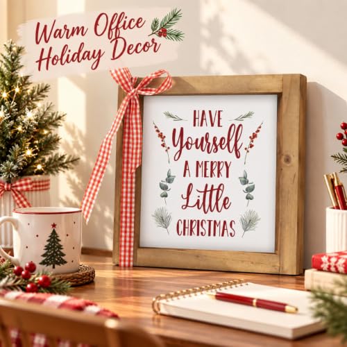 Have Yourself A Merry Little Christmas Sign, Table & Wall Decor - color: white-7