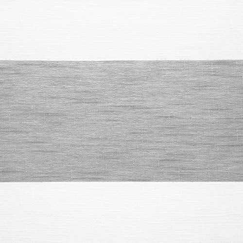 EXCLUSIVE HOME Darma Sheer Linen Rod Pocket Curtain Panel Pair, 50"x84", Black Pearl - color: Black Pearl, size: 50"W x 84"L (Pack of 2)