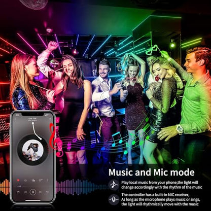 Led Strip Lights,20ft Led Light Strips Music Sync Color Changing RGB Led Strip Built-in Mic,Bluetooth App Control LED Rope Lights with Remote,5050 RGB Led Lights for Bedroom,Home,TV,Party,Christmas - size: 20FT