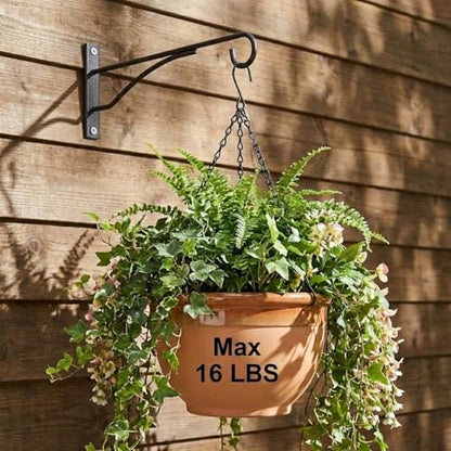 Eyrosa 8" Plant Hangers Hanging Hooks Minimalist 6 Pack, Black - color: Black