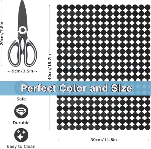 Kitchen Sink Mat,2 Pack Sink Protectors for Kitchen Sink with Scissors - color: Dark Black
