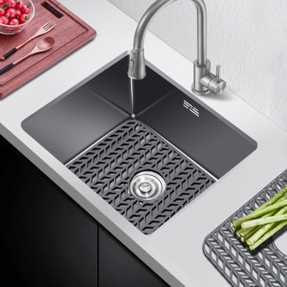 AWOKE Silicone Sink Protectors for Kitchen Sink 18.2"x 12.5" Center Drain - size: 18.2' x 12.5 Center Drain