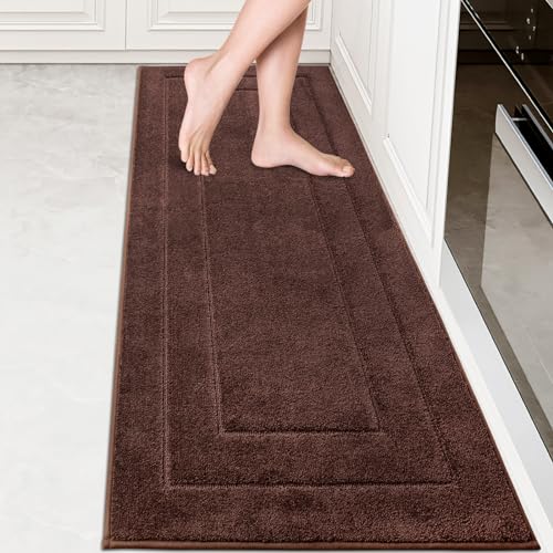 PURRUGS Kitchen Runner Rug, Kitchen Mat, 24" x 70", Brown - color: Brown, size: 24" X 70"