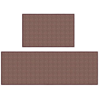 Artoid Mode Non-Slip Red Kitchen Rugs and Mats Set of 2-17x29 + 17x47 - color: Red, size: 17" x 29" /17" x 47"