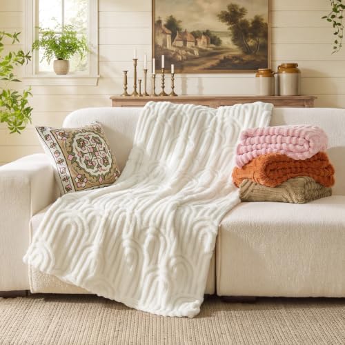 BEDELITE Light Brown Boho Fleece Twin Blanket for Bed, 60x80 Inches - color: Light Brown, size: Twin(60"x80")