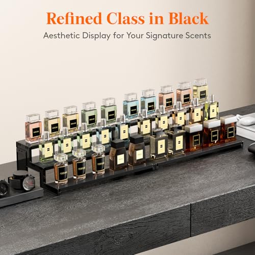 Lifewit 14″ Spice Rack, Perfume Cologne Stand, Tool-Free Assembly, 1 Pcs - color: Black, size: 14″3-Tier,1 pc
