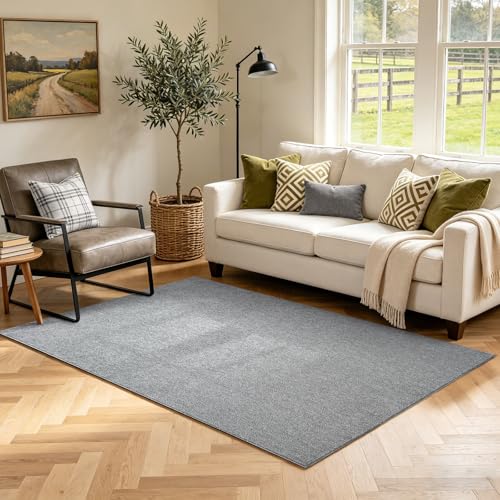 3x5 Grey Area Rug Washable Non-Slip Soft Thin for Bedroom Kitchen Entryway - color: 09 Grey, size: 3' x 5' (Rectangular)