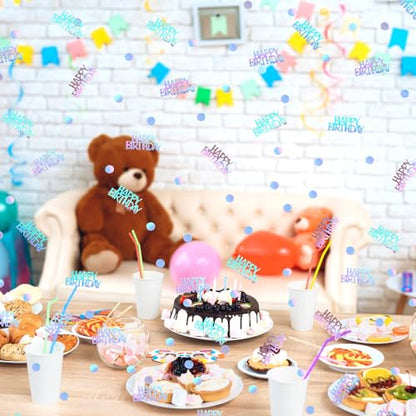 MARFOREVER Iridescent Happy Birthday Confetti Birthday Party Decorations - style: Birthday
