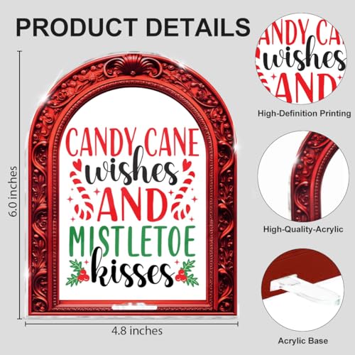 Vintage Framed Christmas Sign Table Decorations - color: CANDY1