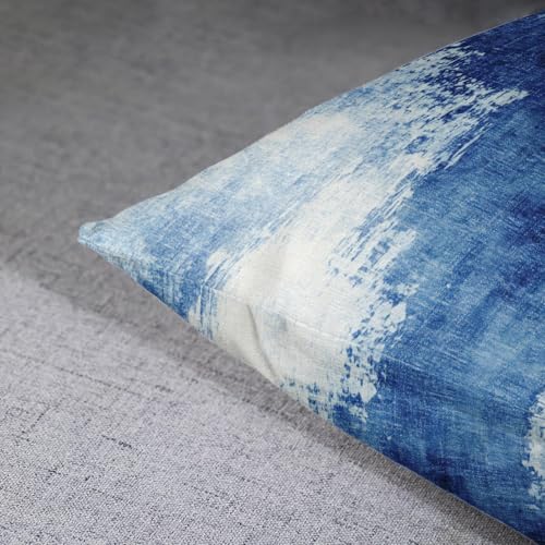 Britimes Throw Pillow Covers Set of 2, 18 x 18 Inch, Blue White - color: White Blue, size: 18" x 18" (Pack of 2)