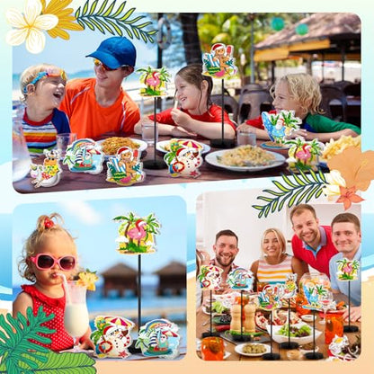 DoubleFill 6 Pcs Christmas in July Decoration for Table Centerpieces - style: Christmas in July Hawaii