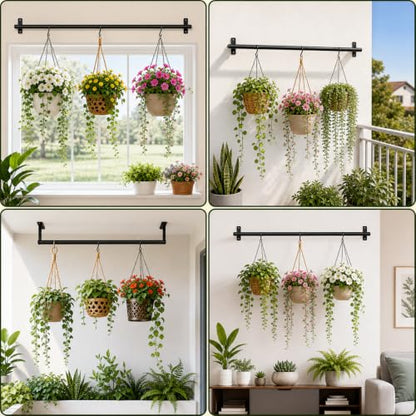 Window Plant Hanger, 41 Inch Heavy Duty Hanging Plant Rod - size: 41in-pole-1Pack