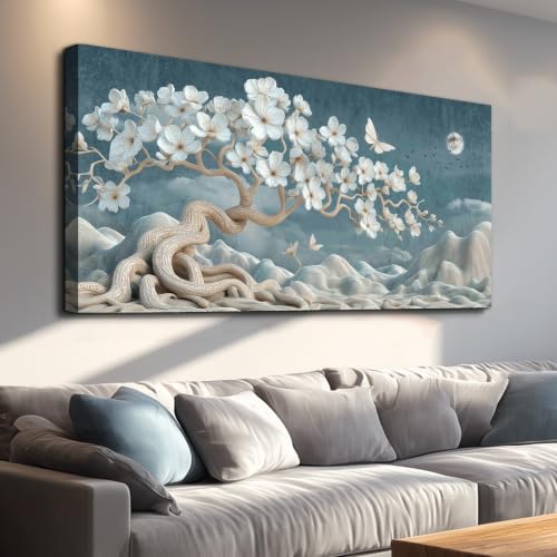 Tree of Life Wall Art,Extra Large Wall Art, Abstract Wall Decor, Modern Art Wall Decor,Tree Floral Paintings Prints Artwork for Living Room Bedroom Office Wall Decor Aesthetic Pictures - color: Tree of Life Wall Art, size: 58"L x 29"W
