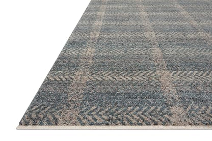 Loloi Angela Rose Ember Blue/Beige 2'-7" x 7'-6" Runner Rug - color: Blue / Beige, size: 2'7" x 7'6" (Rectangular)