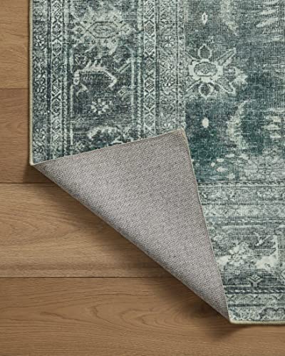 Loloi Magnolia Home Banks Blue/Lagoon 2'-6" x 9'-6" Runner Rug - color: Blue / Lagoon, size: 2'6" x 9'6" (Rectangular)