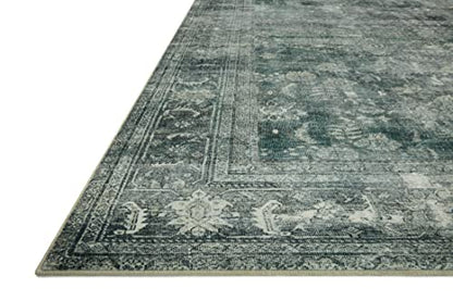 Loloi Magnolia Home Banks Blue/Lagoon 2'-0" x 5'-0" Accent Rug - color: Blue / Lagoon, size: 2' x 5' (Rectangular)
