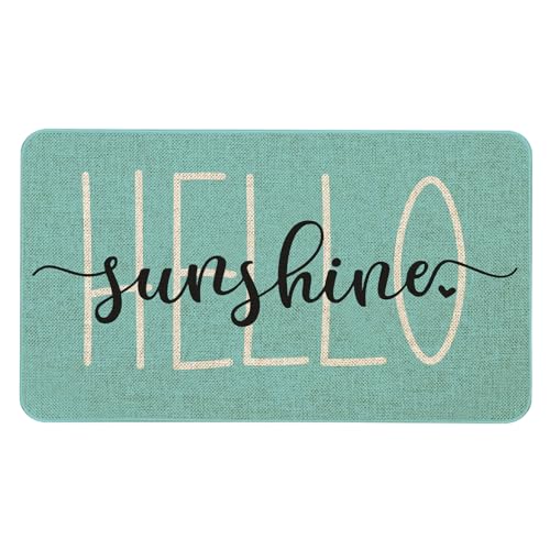 Maytycroco Spring Hello Sunshine Welcome Door Mat 30x17 Inch for Home Decor - color: Spring Summer-01