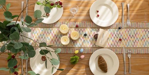 Keketoarrange Boho Macrame Table Runner 12x36 Inch - color: Colorful, size: 36"L