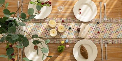 Keketoarrange Boho Macrame Table Runner 12x36 Inch - color: Colorful, size: 36"L