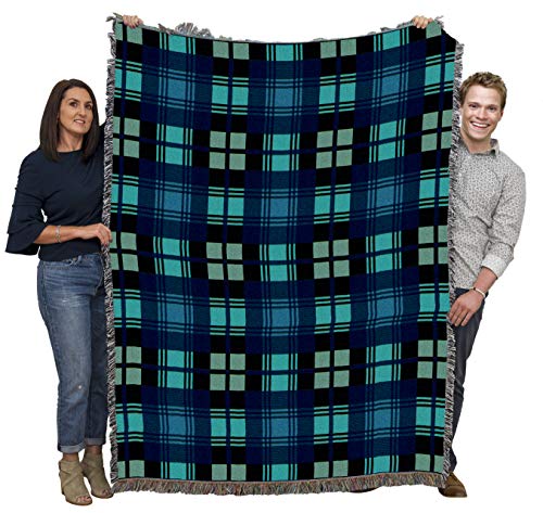 Pure Country Weavers Plaid Blanket Black Watch Tartan - Patterns Gift Tapestry Throw Woven from Cotton - Made in the USA (72x54) - color: Black Watch