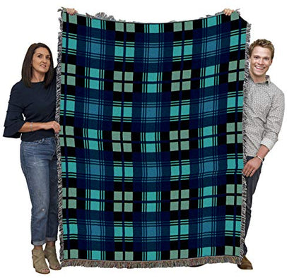 Pure Country Weavers Plaid Blanket Black Watch Tartan - Patterns Gift Tapestry Throw Woven from Cotton - Made in the USA (72x54) - color: Black Watch