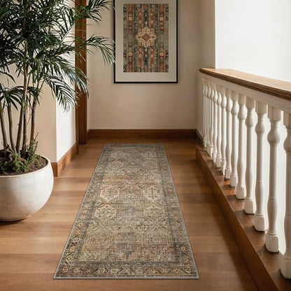 2x5 Runner Rug for Hallway Entryway Kitchen Rug Washable Runner Warm Taupe - color: Area Warm Taupe, size: 2' x 5' (Rectangular)