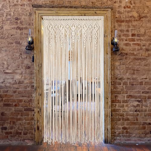 Macrame Curtains for Wall Decor, Macrame Wall Hanging 79" x 35" 1 Panel - size: 35.5"W x 79"L (Pack of 1)