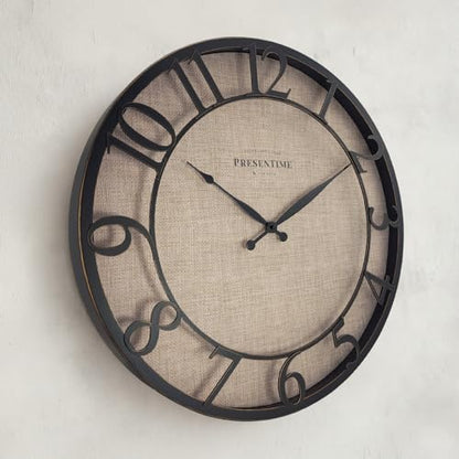 Presentime 21" Farmhouse Series Wall Clock - color: Oil Rubbed Antique Bronze, size: 21 inch
