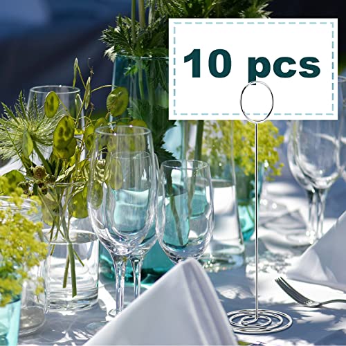 Table Number Holders, 10PCS Place Card Holder, Photo Holder (8.7" Silver) - color: Silver, size: Extra Large
