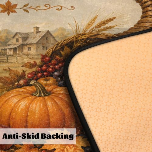 Thanksgiving Kitchen Rug Non-Slip Indoor Carpet Absorbent Welcome Mat - color: B:b-17