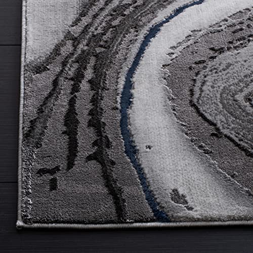 SAFAVIEH Craft Collection Runner Rug - 2'3" x 6', Grey & Blue, Modern Abstract Design, Non-Shedding & Easy Care, Ideal for High Traffic Areas in Living Room, Bedroom (CFT819N) - color: Grey/Blue, size: 2'3" x 6' (Runner)
