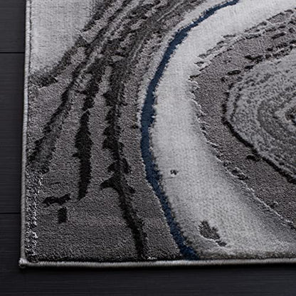SAFAVIEH Craft Collection Runner Rug - 2'3" x 6', Grey & Blue, Modern Abstract Design, Non-Shedding & Easy Care, Ideal for High Traffic Areas in Living Room, Bedroom (CFT819N) - color: Grey/Blue, size: 2'3" x 6' (Runner)