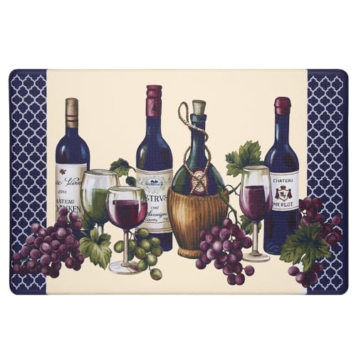 Anti-Fatigue Floor Comfort Mat, 18 x 30 in, Chateau, Beige, Waterproof - size: 30"L x 18"W x 0.5"Th, style: Chateau