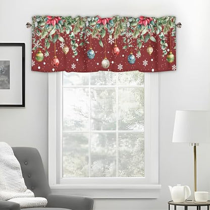 Christmas Kitchen Curtains Valance for Windows 42x12 Inch - color: Christmas-sy-sd0792, size: 42"W x 12"L (Pack of 1)