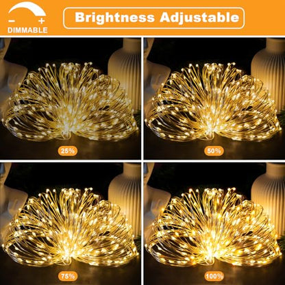 CCILAND 2 Pack Fairy Lights Battery Operated with Remote Timer (Warm White) - color: Warm White