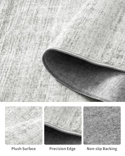 Washable Runner Rug Non Slip, 2'6"x10 Runners for Hallways, Grey - color: Stripe-grey, size: 2'6" x 10' (Runner)