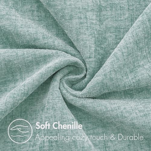 MIULEE Soft Chenille Throw Pillow Covers Aqua Green 16x16 Inch Pack of 2 - color: Aqua Green, size: 16" x 16" (Pack of 2)